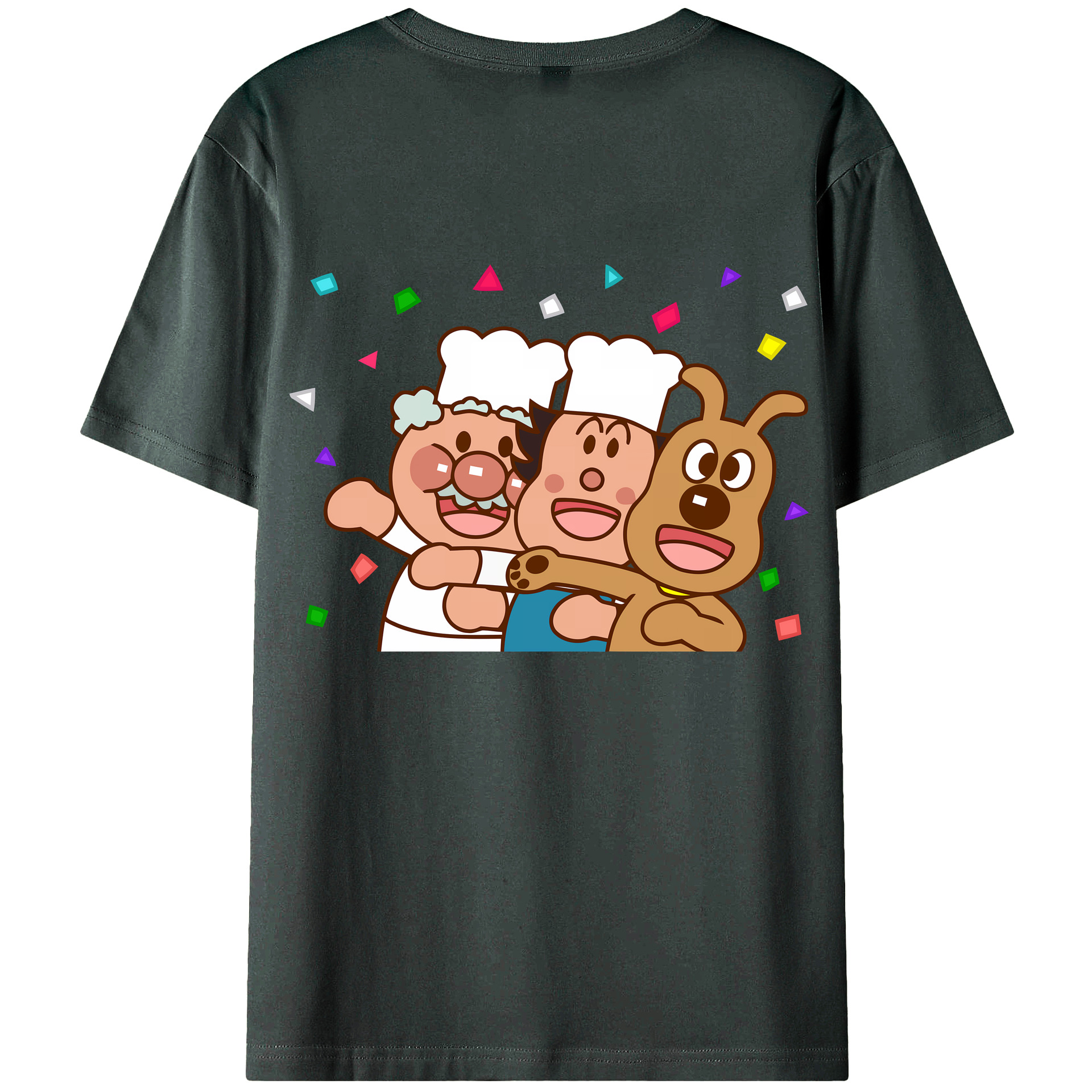 （画像用） アンパンマン Anpanman 綿100％ メンズ半袖Tシャツ（バックプリント） 通気性